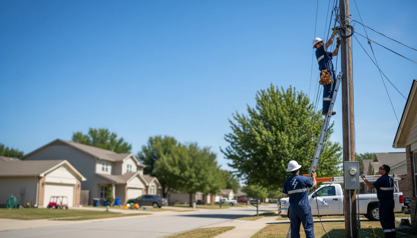 Residential electrician providing installation services in Poteet, TX
